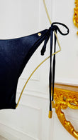 Slip de baie "Baby Doll" Subtile Metallic Black