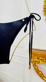 Slip de baie "Baby Doll" Subtile Metallic Black