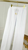 Straight Wide-Leg Long Pants "Blush" WHITE