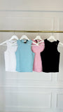 "Blush" Rib TOP with CRYSTALS - 4 Color Variations