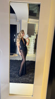 Fustă lungă evazată tulle elastic NEGRU