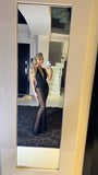 Fustă lungă evazată tulle elastic NEGRU