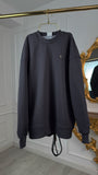 Set 2 Piese " Eria 500" Bluza cu Spatele Gol + Pantaloni Bumbac Drepți Lungi DARK GREY