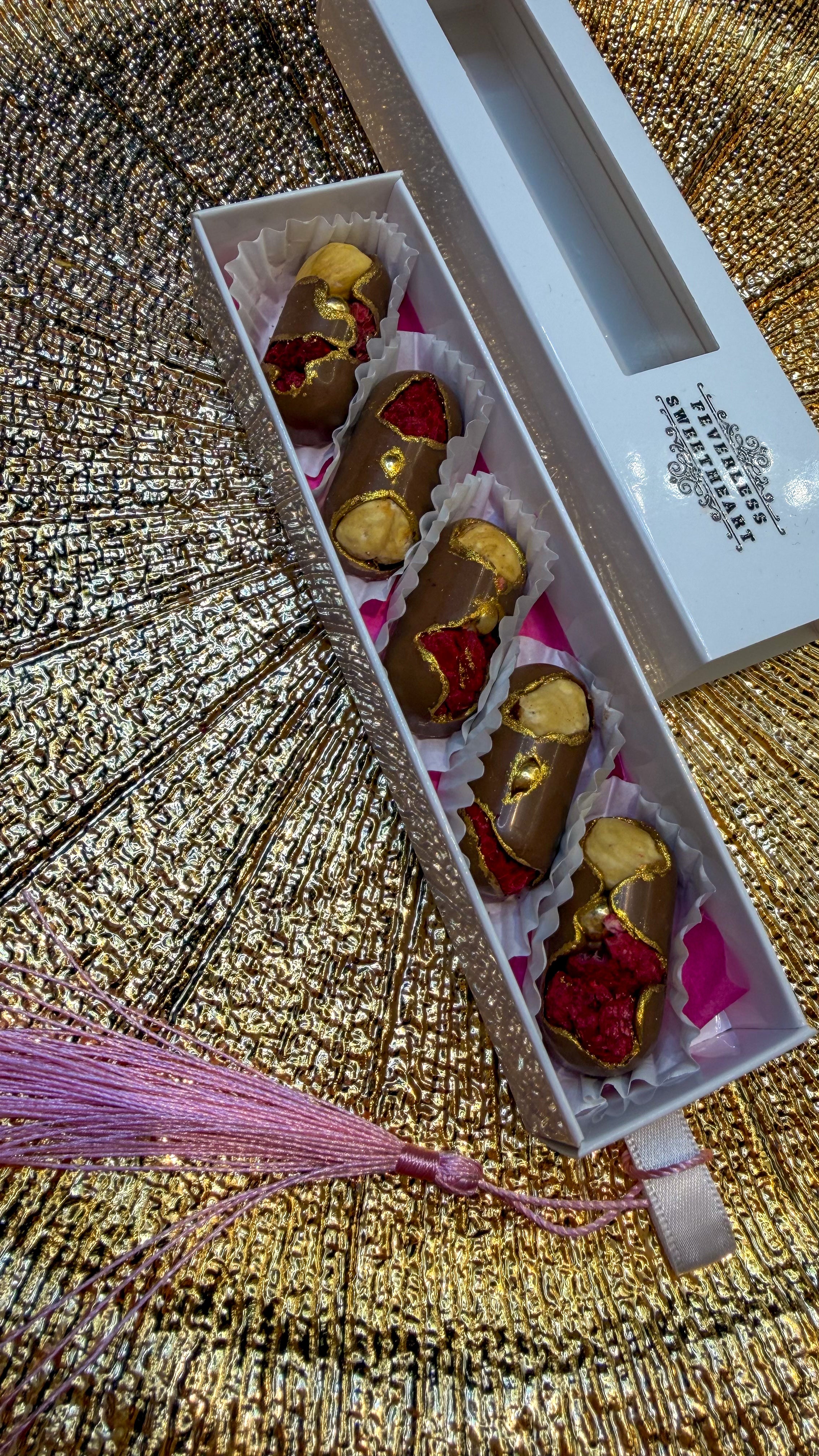 Cutie cu 1 Sertar 5 Praline Duble din Ciocolatǎ Belgiană