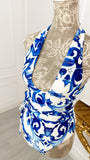 Costum de baie/Body întreg "Latifa" Brazilian Cut - Majolica