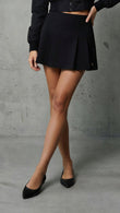 Falda de tenis corta con pantalones ocultos - Negro