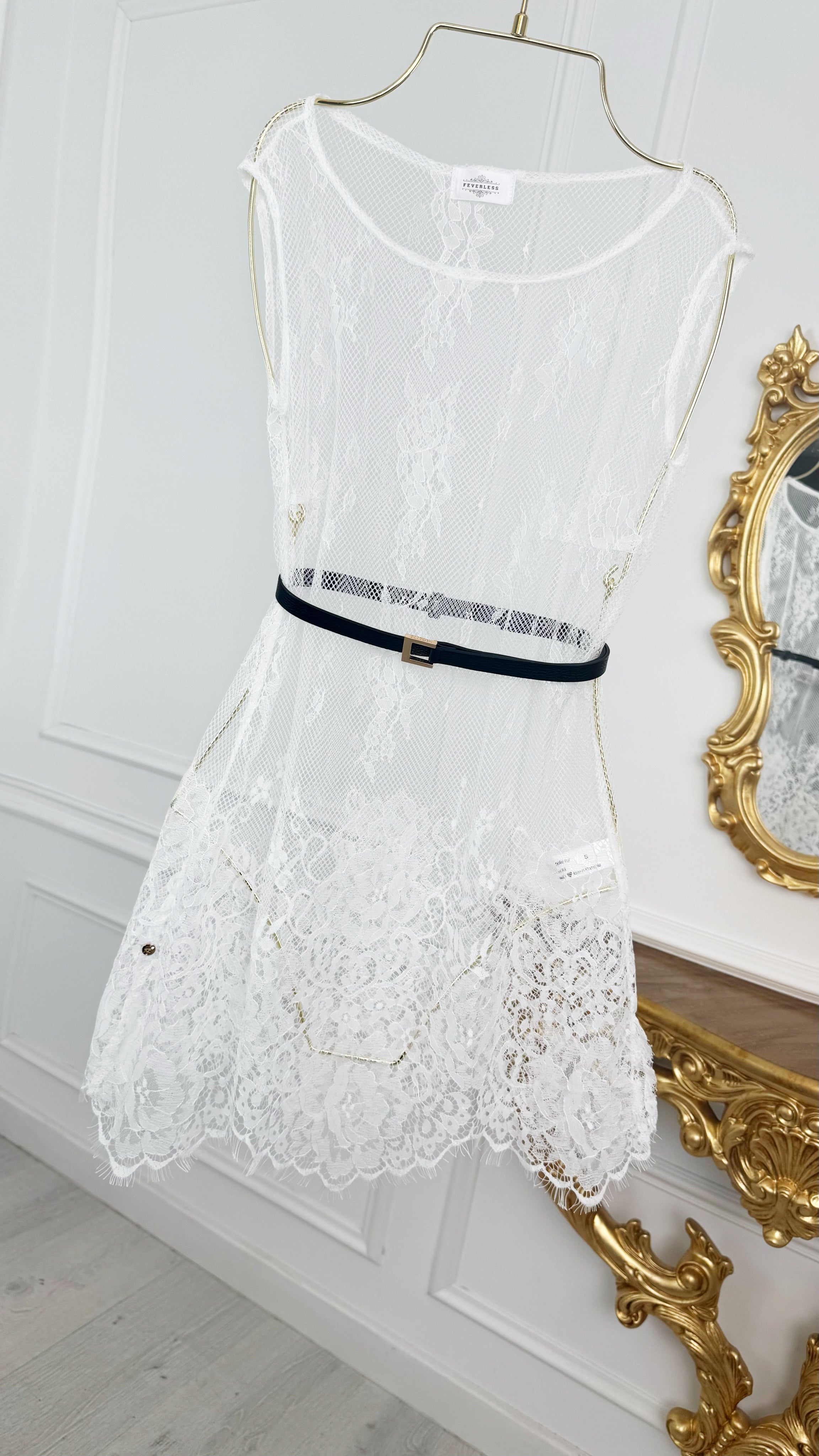 Bluza din dantelă ALB