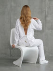 "Eria 500" Top with an Open Back, WHITE