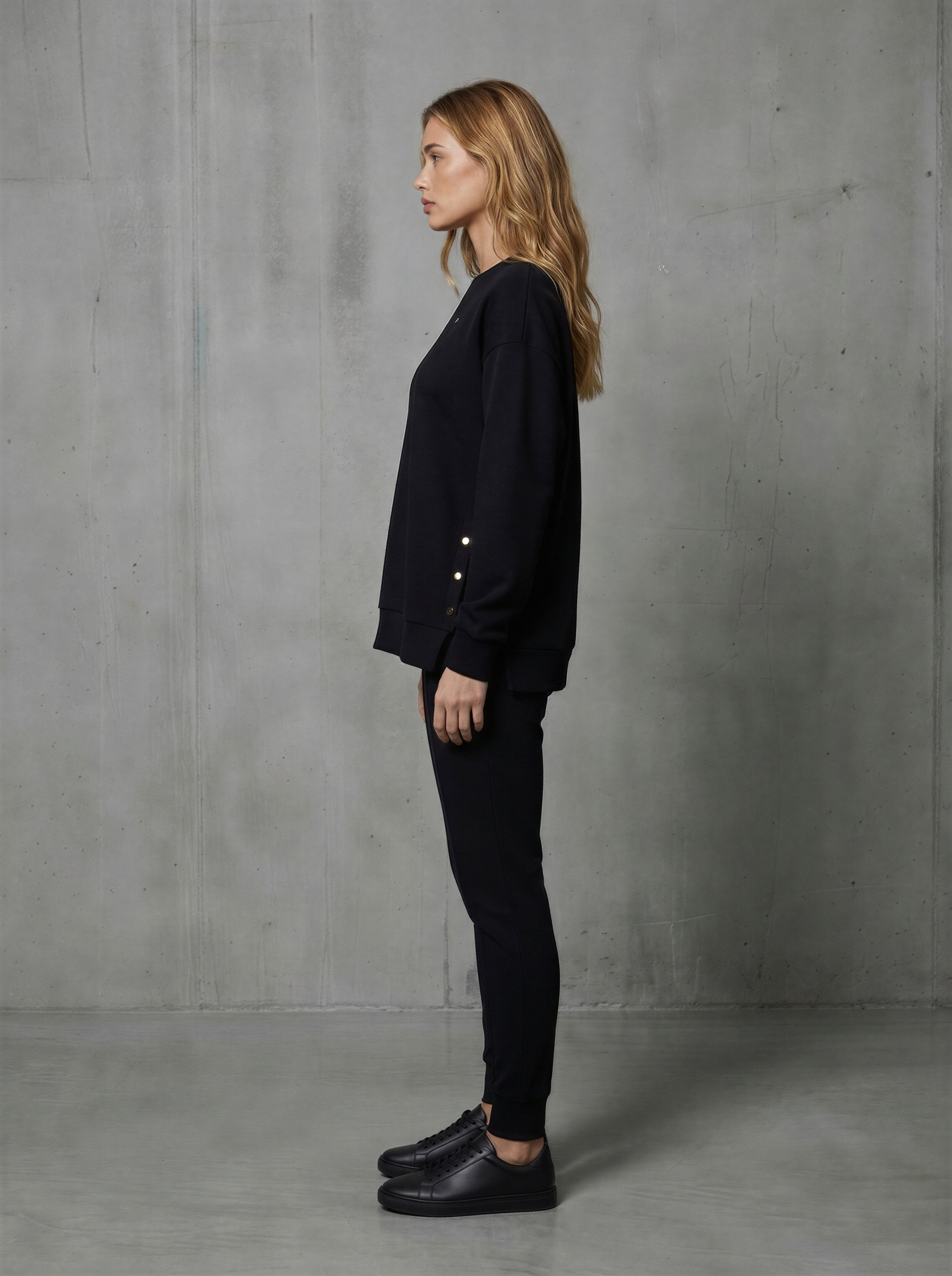 Bluză BLUSH - SNAP cu Satin la interior NEGRU