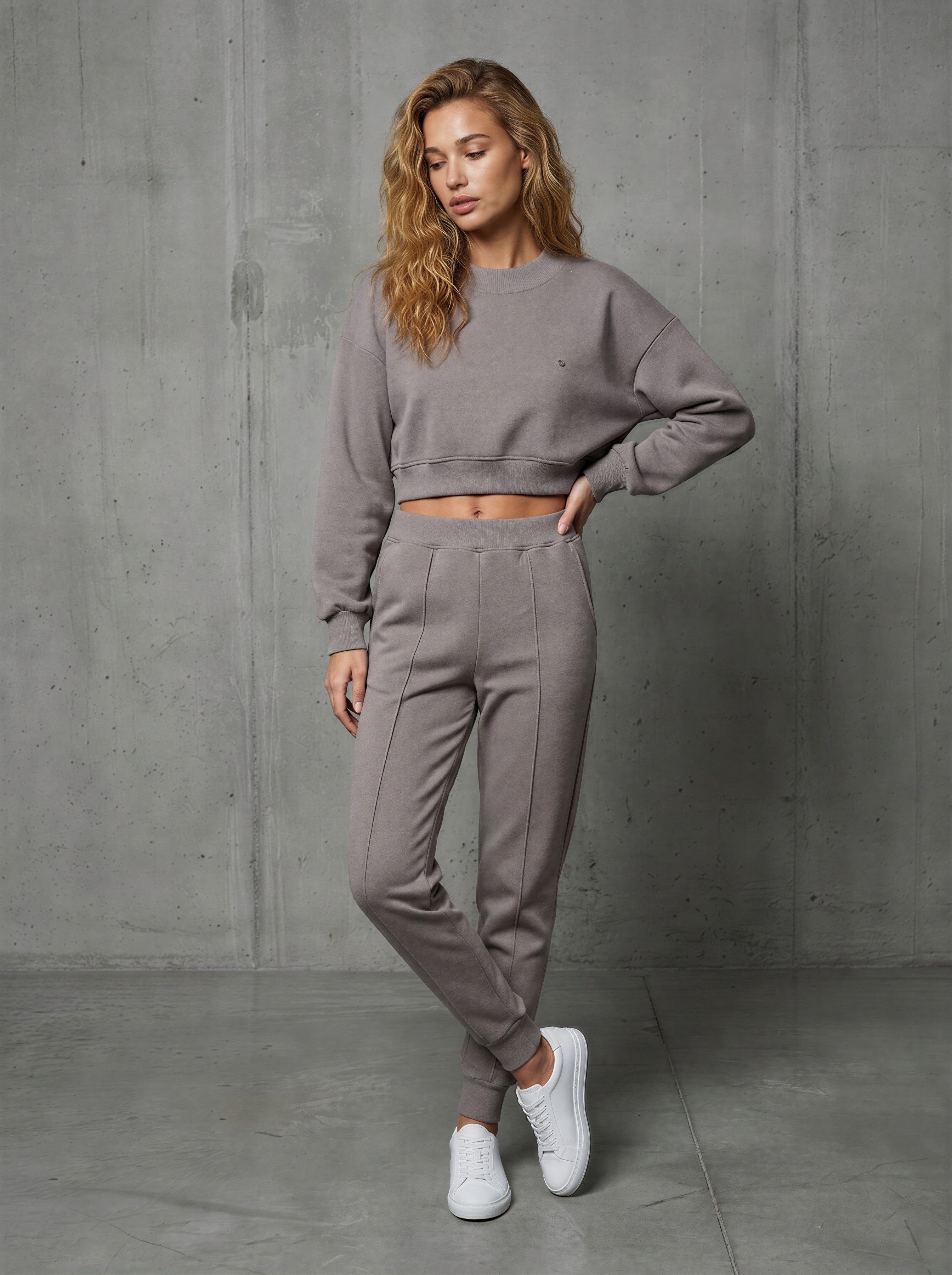 Pantaloni  "Blush" tip PANĂ - Mocha Mousse