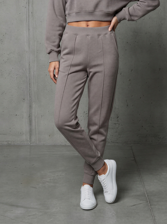 "Blush" Feather Pants - Mocha Mousse