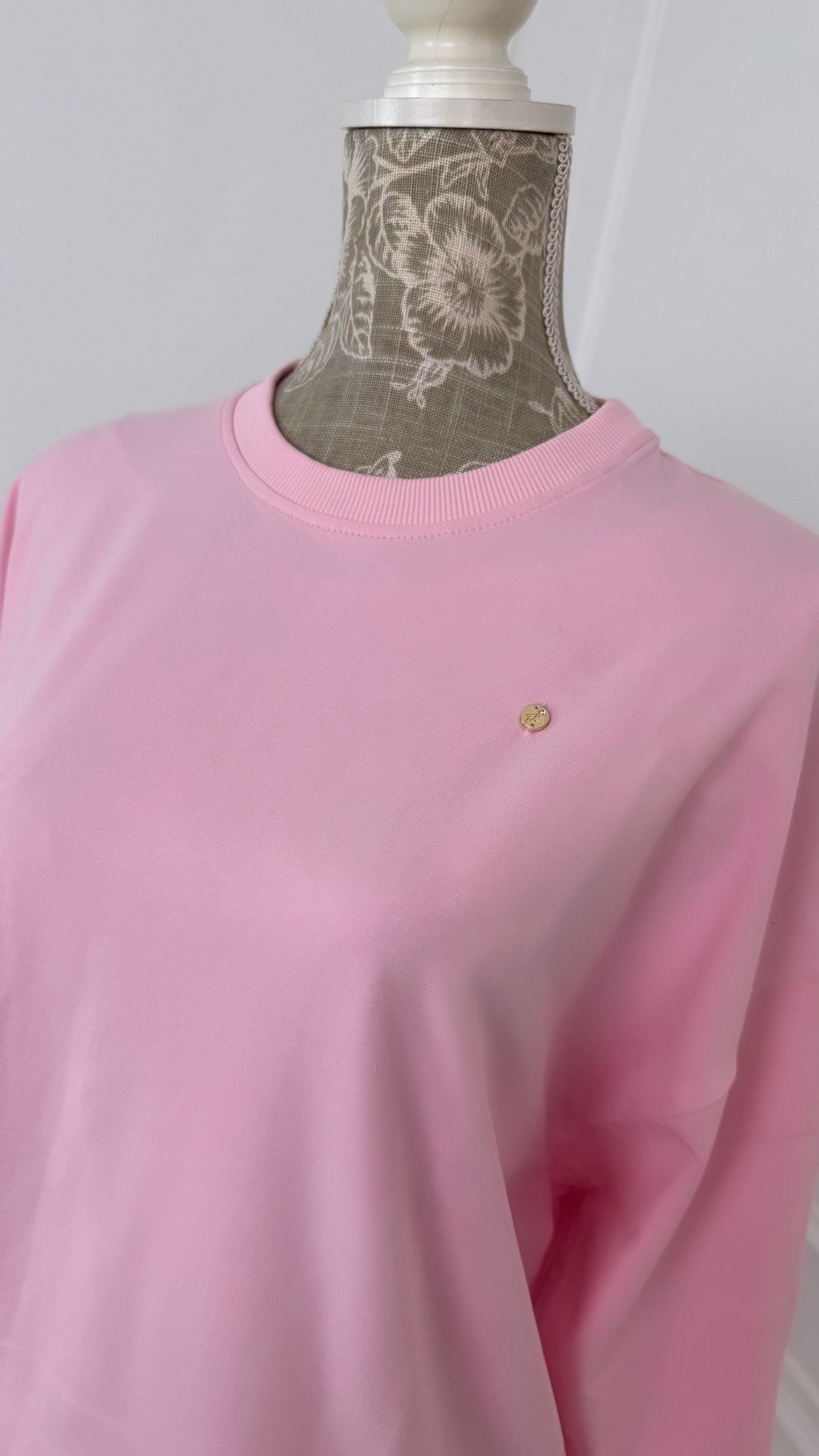 Tricou cu spatele Gol - OVERSIZE   - BABY PINK
