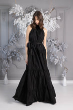 Load image into Gallery viewer, Short &quot;Baby Doll&quot; Non-Crease Taffeta Dress BLACK