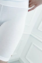 Load image into Gallery viewer, High-Waisted White Cotton Shorts
