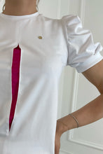 Load image into Gallery viewer, Doll &quot;Split&quot; Short T-shirt with Puffed Sleeves White
