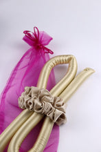 Load image into Gallery viewer, XXS Size Silk Heatless Curler with Satin Scrunchies Gold