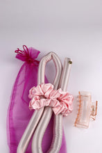 Load image into Gallery viewer, XXS Size Silk Heatless Curler with Satin Scrunchies Light Pink