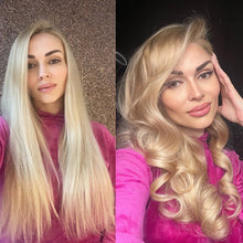Încarcă imaginea în vizualizatorul Galerie, Ondulator fără Căldură cu elastice din Mătase Naturală Alb
