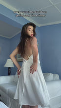 Load and play video in Gallery viewer, White Satin Wave Dress