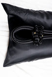 Glowing Hair & Skin SET - STANDARD Size Curling Kit + 1 FeverLess Pillowcase in BLACK Natural Silk