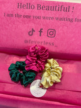Load image into Gallery viewer, 3 Natural Mulberry Silk Medium Scrunchies
