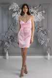 Set Satin Wave Long Robe + Backless Dress Baby Pink