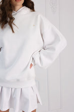 Load image into Gallery viewer, &quot;Blush&quot; Hoodie  with Open Back and Bell Sleeves WHITE