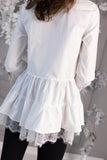 White W. Shirt + White Blouse Set