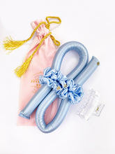Cargar imagen en el visor de la galería, Rizador STANDARD sin Calor con elásticos Baby Blue Seda Natural
