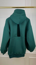 Load image into Gallery viewer, &quot;Blush&quot; Hoodie with Open back and Bell Sleeves, Emerald Green