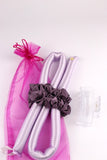 XXS Size Silk Heatless Curler with Satin Scrunchies  Lavender