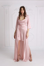 Load image into Gallery viewer, Satin Wave Long Robe Powder Pink