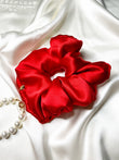 1 Large Mulberry Natural Silk Scrunchie in various colors.