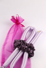 Load image into Gallery viewer, XXS Size Silk Heatless Curler with Satin Scrunchies  Lavender