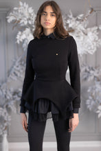 Load image into Gallery viewer, W. Black Shirt + Black Blouse Set 

