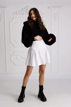 Load image into Gallery viewer, FeverLess Embroidered Short Tennis Skirt White
