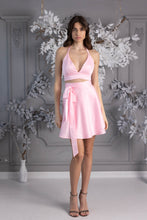 Load image into Gallery viewer, Set Satin &#39;Ballerina&#39; Flared Skirt Set, One Size + Bustier, Various Colors