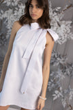 Short A-line Taffeta Dress White