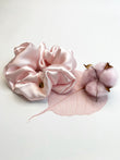 1 Large Mulberry Natural Silk Scrunchie in various colors.